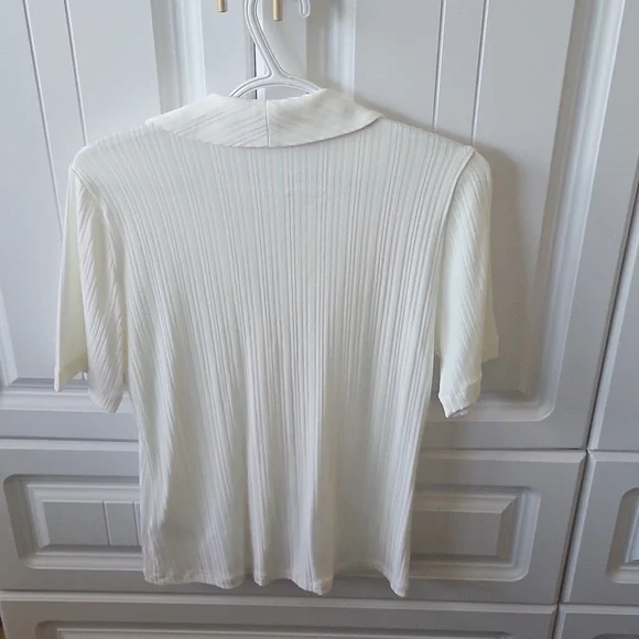 Cutaway Hem Polo Top By Madewell - Picture 7 of 7
